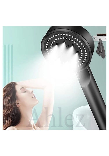 Maxima Siyah 5 Fonksiyon Duş Başlığı Ve Siyah Duş Hortumu Duş Set Siyah