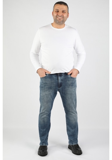 Erkek Büyük Beden Pantolon Yprtmavi Çok Renkli