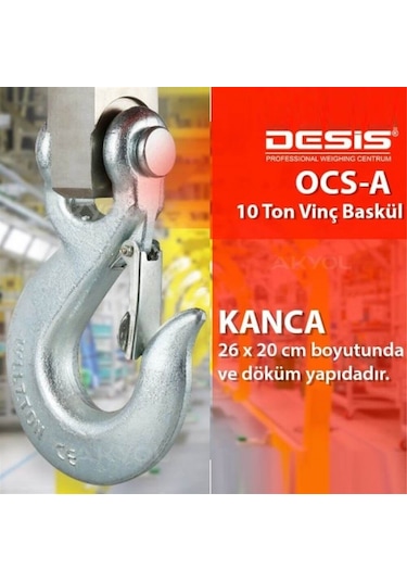 Desis Ocs-a Dijital Vinç Baskülü - Hassasiyet 5 KG. Max 10 Ton
