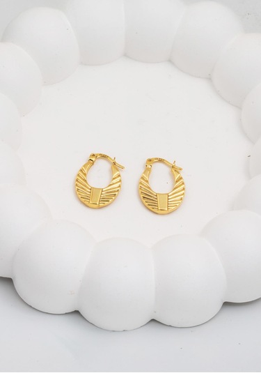 Bilezikci Vintage Altın Halka Küpe Sarı Altın