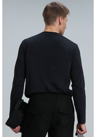 Lufian Moss Erkek Uzun Kol Tişört Siyah 112020040100100 Siyah