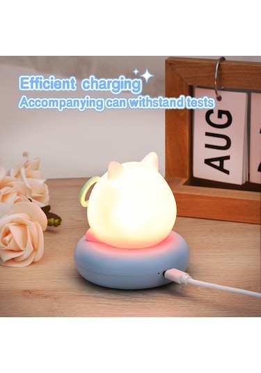 Cbtx Sevimli Şekil Silikon Dokunmatik Gece Lambası  - Yeşil