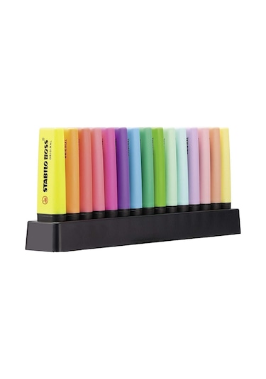 Stabilo Boss Fosforlu Kalem Seti 15'Li Masaüstü Stand