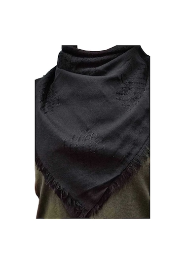 Tezzgelsin Günlük Kullanım Büyük Boy Puşi Şal Siyah