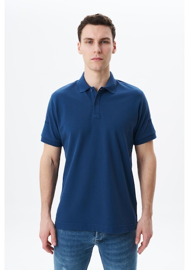 AR-MA Arma Erkek Regular Fit % 100 Pamuk Pike Polo Yaka Tişört Y29374355202 İndigo
