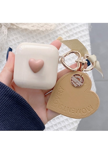 Samsung Galaxy Buds 2 - Buds Pro - Buds 2 Pro Uyumlu Kalpli Kılıf Bej