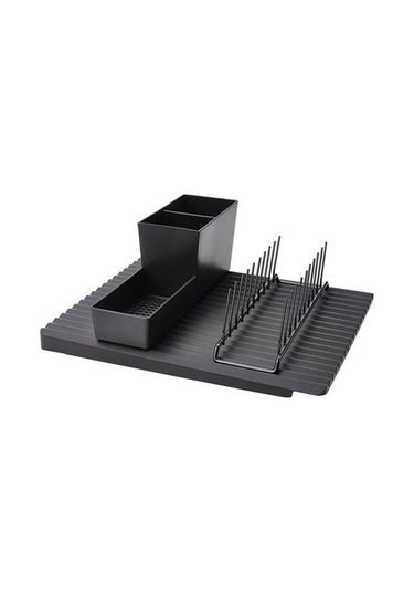 Ikea 3 Parça Bulaşıklık Bulaşık Tablası Çatal Tabaklık Siyah