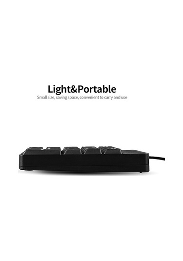Novahub Usb Nümerik Klavye Mofii X810 - 18 Tuşlu Finans Klavyesi Siyah Optik Taşınabilir Optik