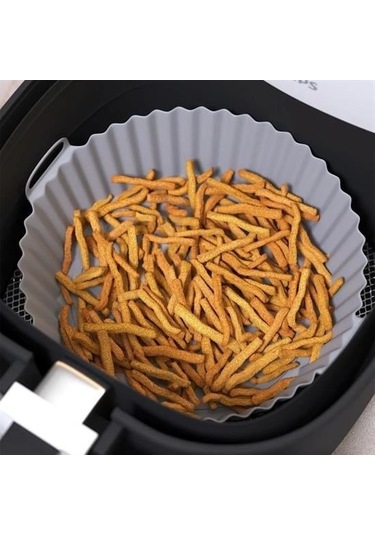 Büro Ev Ofis Mutfağı İçin 20cm Oval Fritöz Fryer Fırın Silikon Pişirme Matı