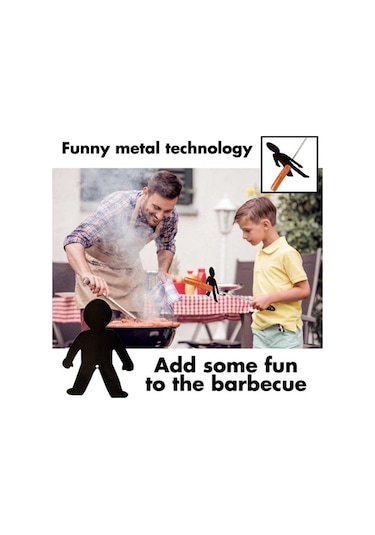 Pazly Evil Fun Grill Çıkarılabilir Paslanmaz Çelik Fun Grill Siyah Erkek Siyah Komik Şekil Izgara Siyah