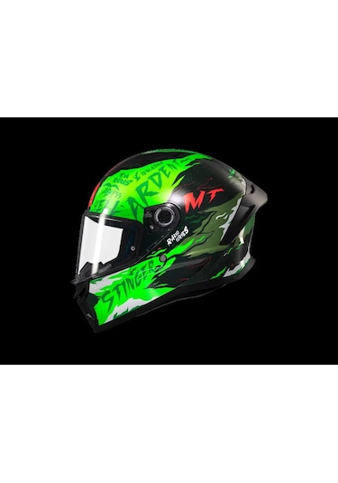 Mt Helmets Mt Stınger Ardent C6 Motosiklet Kaskı Siyah Yeşil