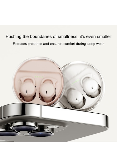 Q26 Bluetooth 5.3 Uyku Mini Kablosuz Bluetooth Kulaklık Görünmez Rahat Gürültü Önleyici Kulaklık Mor