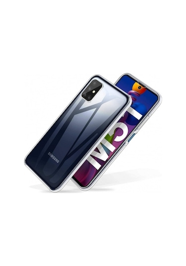 Teknomoda Samsung Galaxy Uyumlu M51 Kılıf 360 Şeffaf Ön Arka Korumalı Silikon
