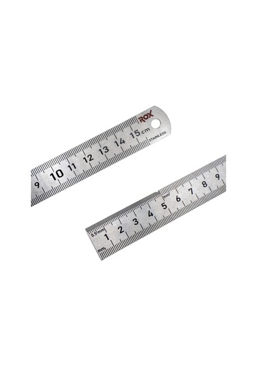 Rox 0198 Çift Taraflı Çelik Cetvel 150 Mm
