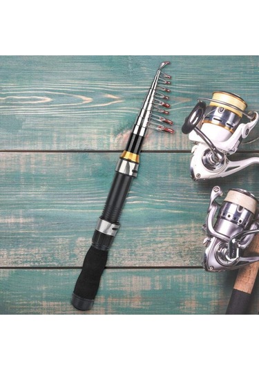 Mufunye Teleskopik Olta Kamışı Direk Taşınabilir Küçük Kısa Deniz Kamışı Mini Deniz Balıkçılığı Aletleri Seyahat İçin Teleskopik Olta Kamışı Deniz Suyu Tatlı Su Levrek Alabalık Balıkçılığı