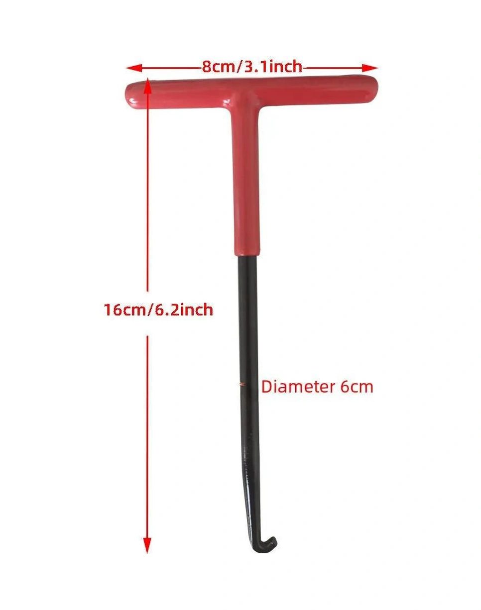 Padalink Motorsiklet Elektrikli Araç Egzos Spring Çekme Aracı - Montaj Çıkarma Tork Anahtarı Kırmızı + Siyah