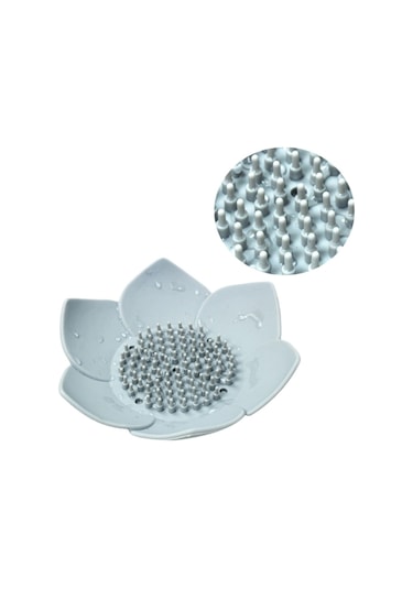 Banyo Ev Ve Yaşam Lotus Sabun Kutusu Sabun Tepsisi Tutacağı Kutu Konteyner, Yeşil