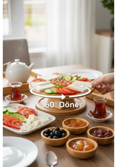 Bambum Fiesta - Ayaklı Dönen Servis Tabağı 33cm