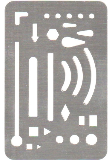 Lutart Metal Silgi Şablonu 85X55 Mm La-St5