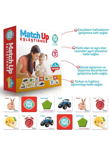 Match Up Eşleştirme Kartları 4 Adet