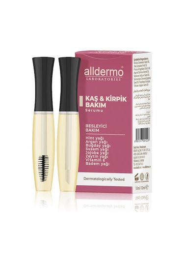 Alldermo Kaş + Kirpik Besleyici Bakım Serumu 10 ML 2'li
