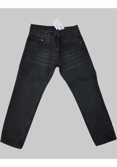 Erkek Çocuk Denim Siyah Taşlamalı Kot Pantolon Siyah