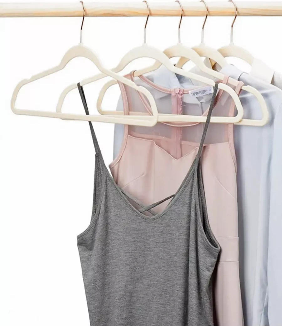 X-company Kadife Elbise Askısı 10'lu Set 87436673 Açık Bej