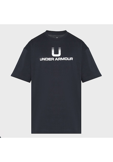 Under Armour Heavyweight U Logo Erkek Siyah Tişört SIYAH