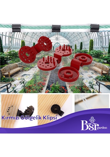 Gölgelik Klipsi Uv Katkılı 50 Adet Bsr Garden