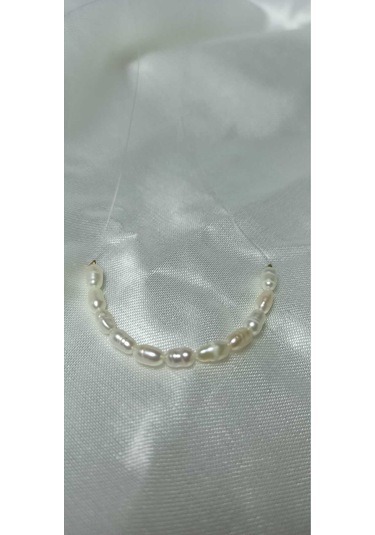 24k Altın Kaplama Hayalet İp Gerçek İnci Kolye Beyaz Çok Renkli