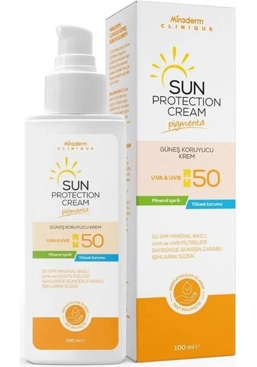 Miraderm Sun Protection Cream Pigmenta Güneş Koruyucu Krem SPF50+ 100 ML