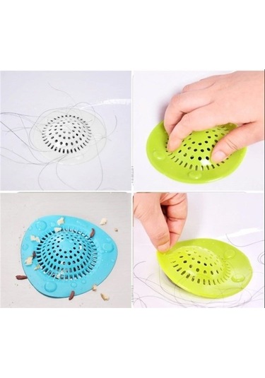 Periboia Silikon Üçgen Süzgeç - Lavabo Küvet Süzgeci Çok Renkli