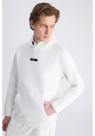 Twn Slim Fit Ekru Düz Örgü Pamuklu Sweatshirt 5ece247020042 Çok Renkli