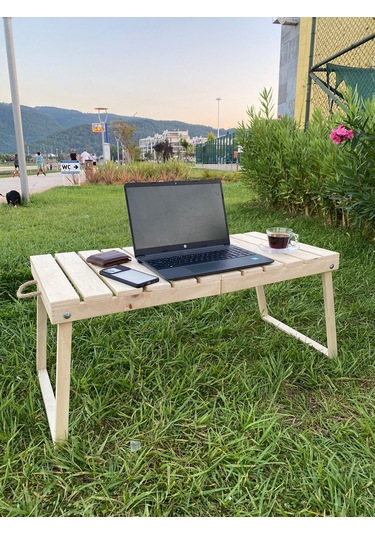 Katlanabilen Ahşap Piknik Masası - Kamp Masası - Yemek Masası - p Ahşap