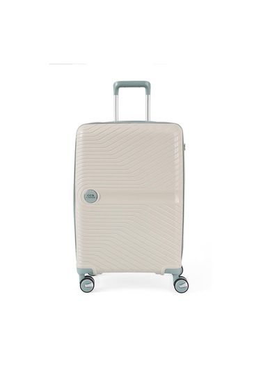 Ççs 5239 Polipropilen Büyük Boy Valiz Beyaz-mavi