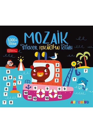Mozaik Sticker 1.000+ Çıkartma Kitabı - Siyah / Kolektif
