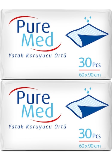 Puremed Hasta Yatak Koruyucu 60 90cm 60 Adet 2pk 30