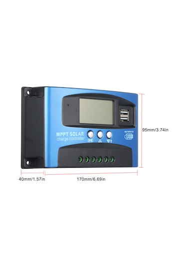 Tenfowee 12v/24v Otomatik Uyumlu 100a Mppt Güneş Kontrolörü - Yüksek Verimli Akü Şarj Cihazı