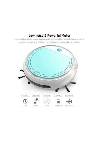 Reedark Akıllı Robot Süpürge Ve Yer Temizleme Makinesi, Uv Temizleme, Anti-düşme, Çok Fonksiyonlu Beyaz