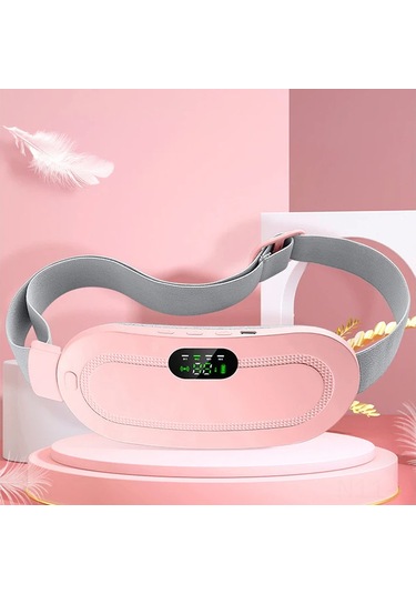 Geekyou Portatif Açık Pembe Menstrual Ağrı Kesici Kemer - 4 Vibration Modu, 3 Isı Seviyesi, Lcd Ekranlı, Pı Isıtma Teknolojisi İle Kan Akışını Artırır