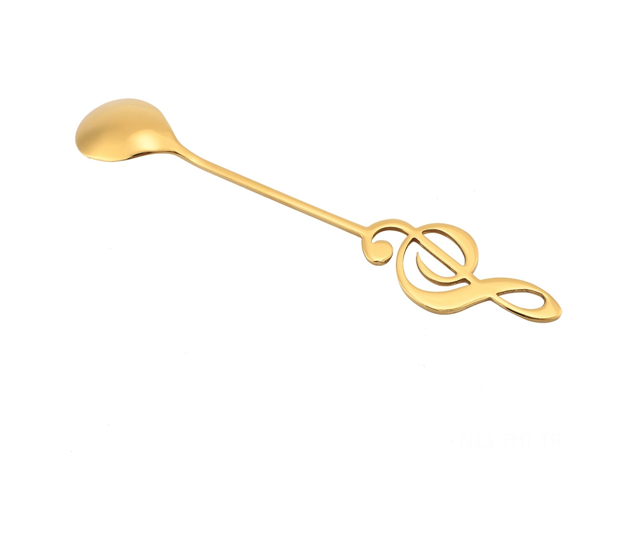 Hangfox 304 Paslanmaz Çelik Müzik Notası Desenli Kahve Karıştırıcı Kaşık - Gümüş Renkli Tatlı Ve Pasta Kaşığı Altın