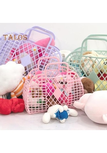 Novahub Sıcak Pembe Banyo Sepeti Seti, 2 Adet, Organizatör, Ev Gereçleri, Pratik Depolama Pembe