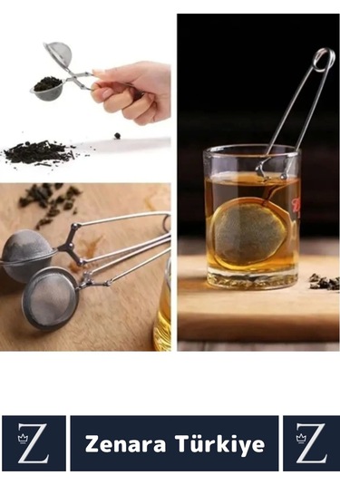 Ergonomik Saplı Çelik İnce Delikli Geniş Kulplu Aromatik Bitki Çayı Demleme Süzgeci Çok Renkli