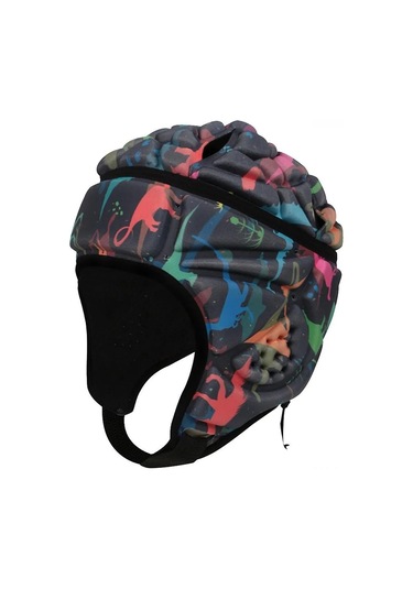 Geeroyoo Çocuklar İçin Yumuşak Futbol Kaleci Kaskı - Siyah Pembe, Sponge Malzeme, Hafif Ve Koruyucu Siyah - Pembe