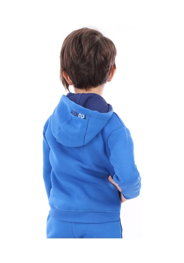 Toontoy Unisex Çocuk Nakışlı Hırka Saks