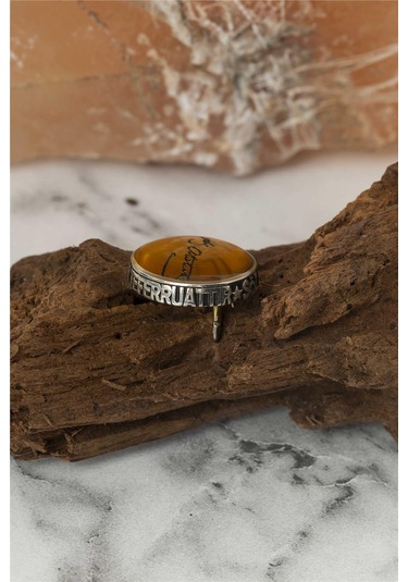 Söz Konusu Vatansa Gerisi Teferruattır Yazılı Atatürk İmzalı Gümüş Rozet -8468 Gümüş