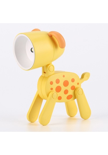 Yystore Gece Lambası Mini Masa Lambası Ktx-02300 Karikatür Evcil Hayvan Şekli Sarı