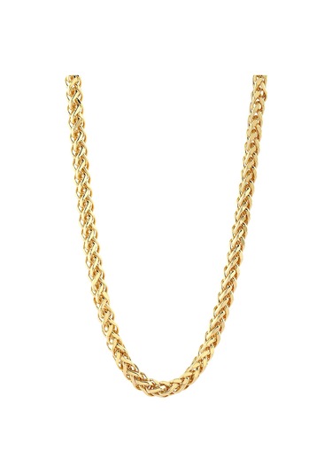 Agakulche Kare Palmiye 3,3 Mm Altın Zincir Renkli