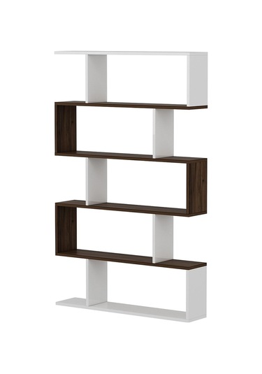 Core-s Kitaplık - Beyaz / Ceviz