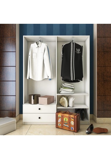 toccomobilya Tocco 1005 Nova 4 Kapaklı 2 Çekmeceli Askılıklı Gardırop